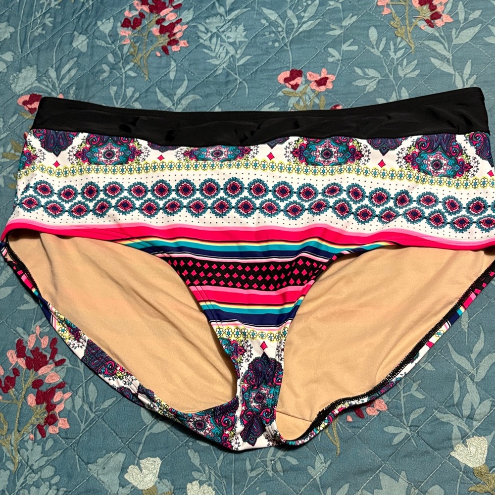 Lane Bryant Multicolor Bikini Bottom